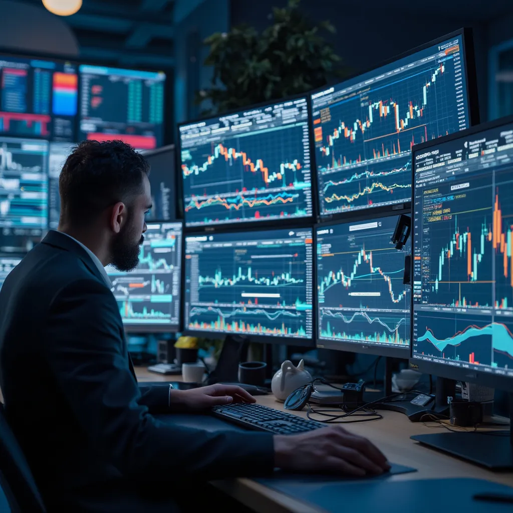 Equipo de investigación analizando datos financieros